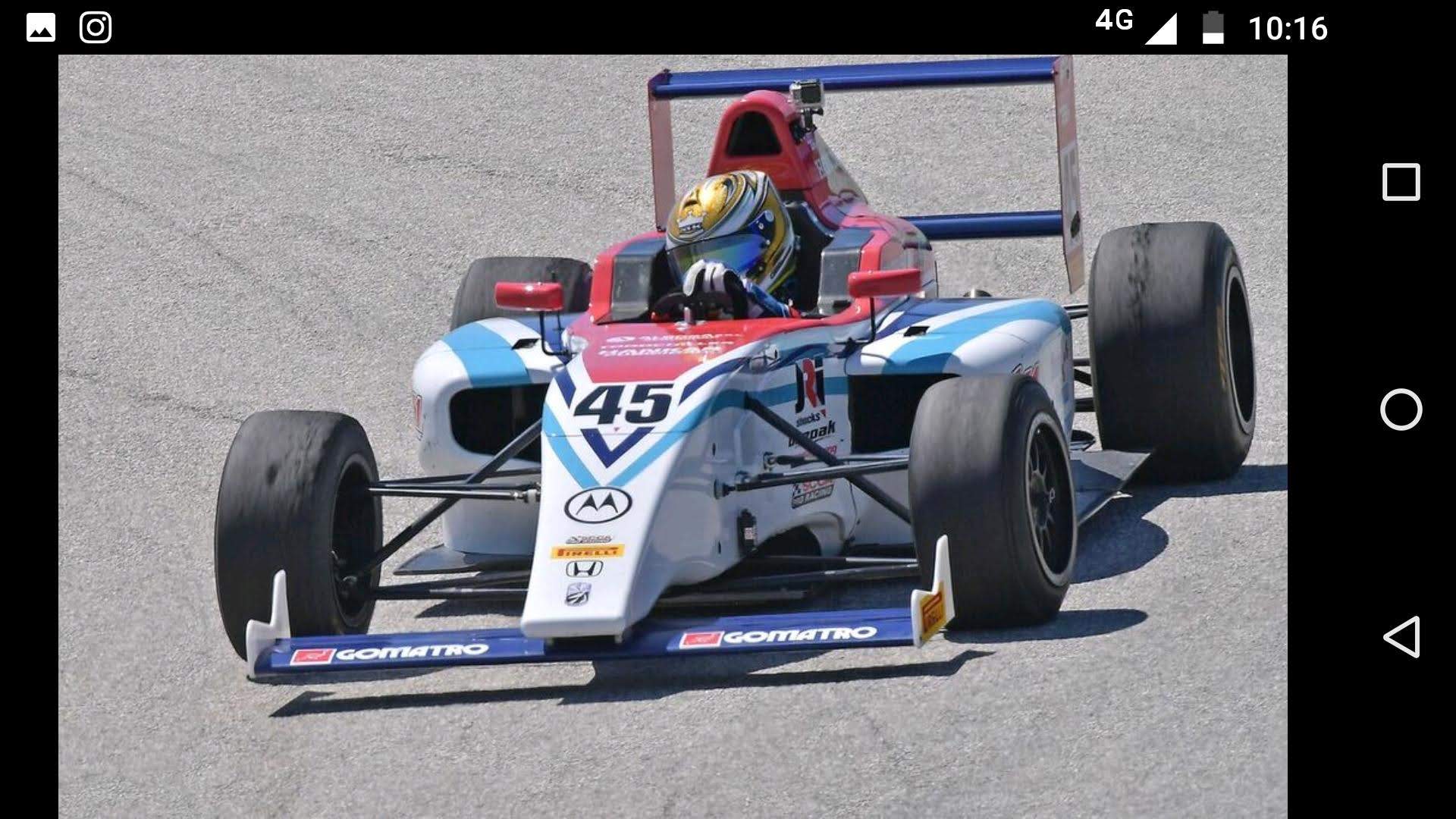 El F4 US #45 en pista