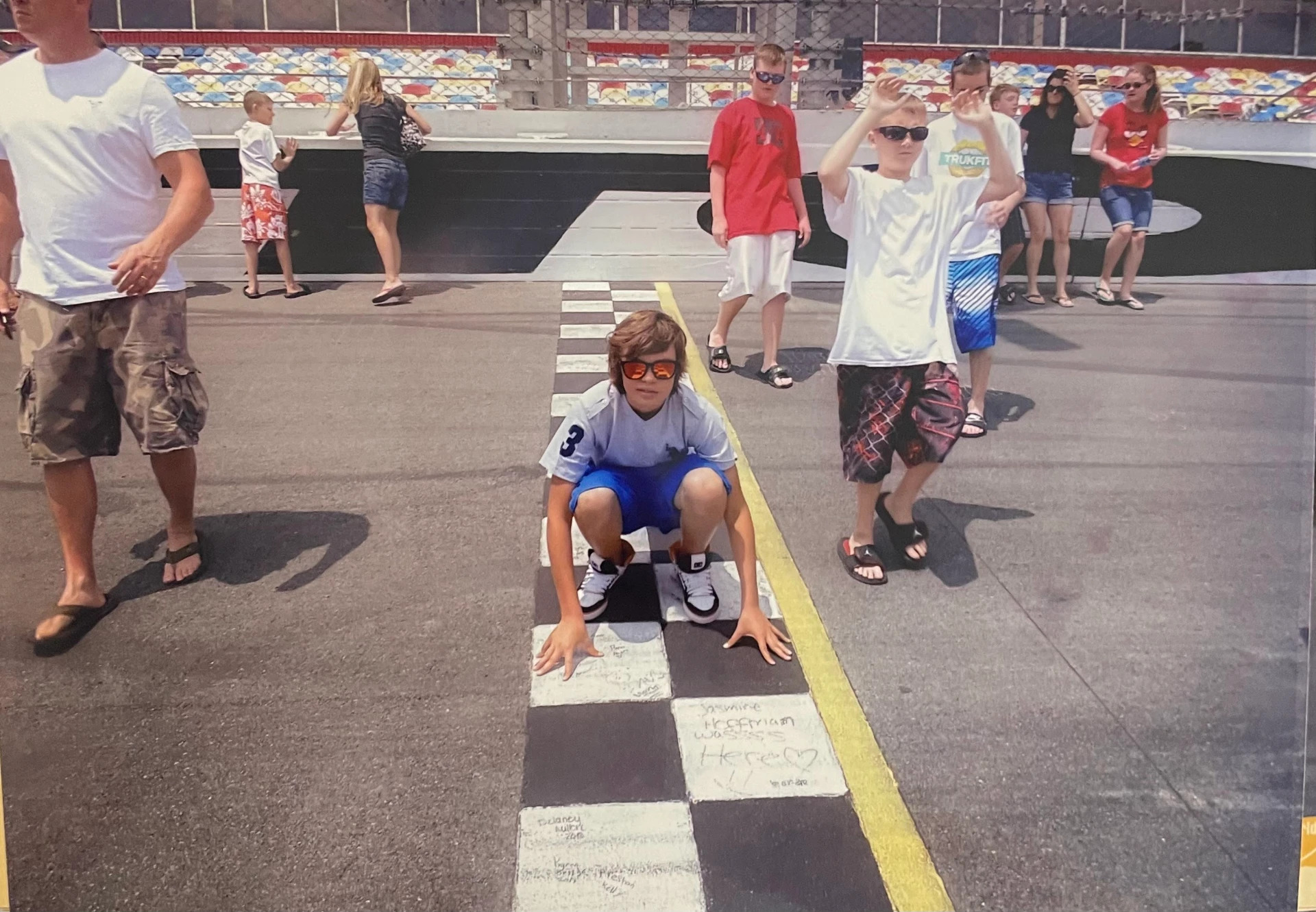 En la línea de largada de Daytona International Speedway