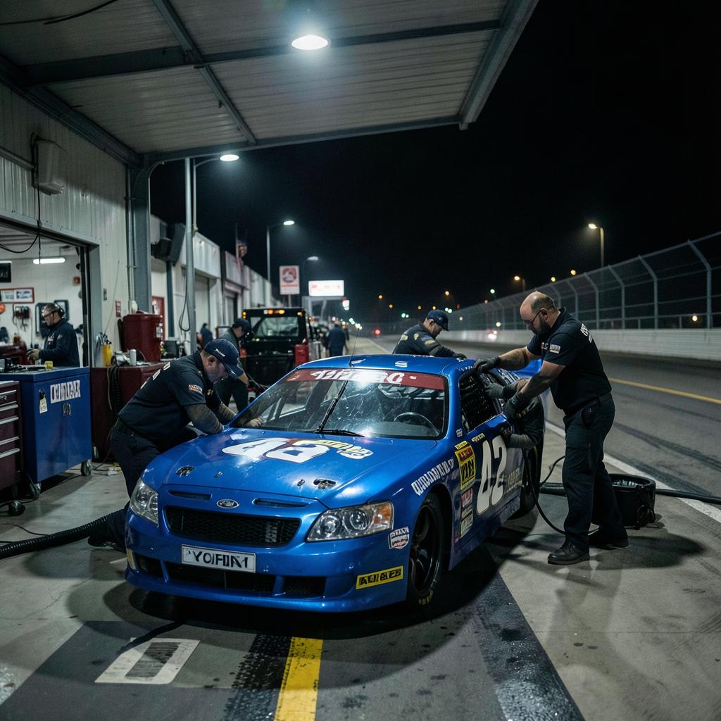 Trabajo nocturno del equipo en el #42