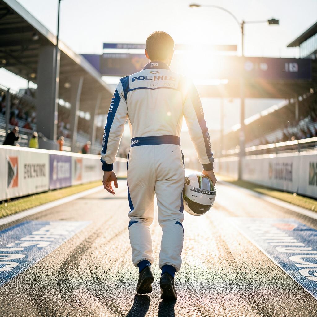 Caminando por el pit lane